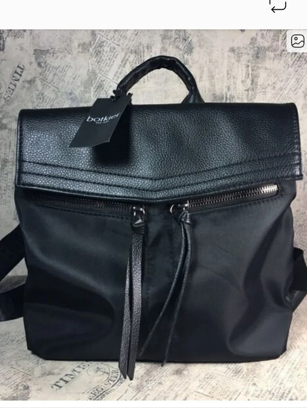 Botkier Small Travel Nylon Black backpack purse-NEW